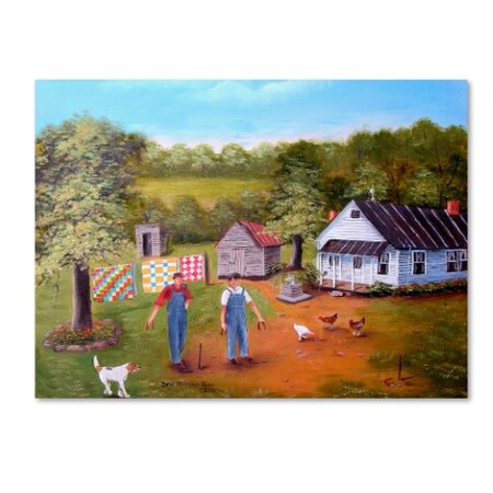 Trademark Fine Art Arie Reinhardt Taylor 'Pitching Horseshoes' Canvas Art, 35x47 ALI15658-C3547GG